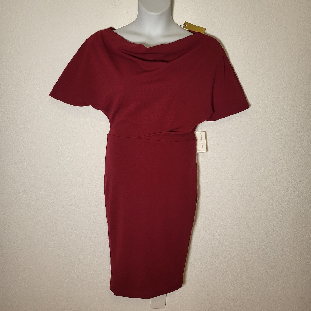 NWT Alexia Admor Olivia Draped One Shoulder Dress size Medium